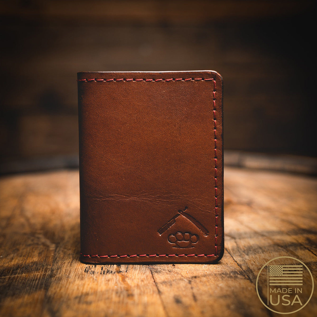 nomade leather bifold wallet