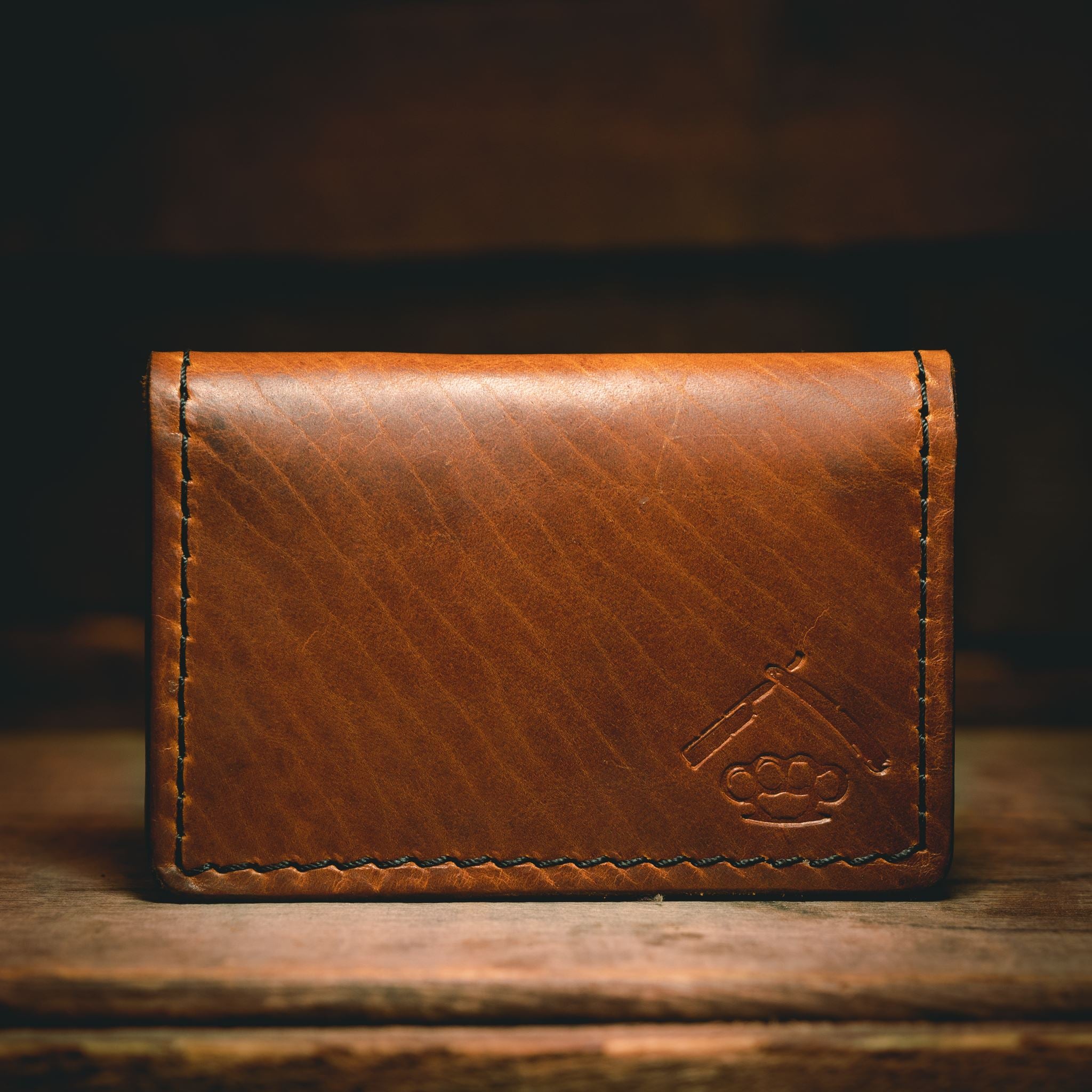 George Men's Genuine American Bison Leather Bifold Wallet with Wing, River  Tan, Ages 16 to 99 