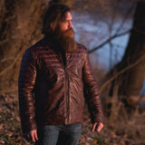 Leather Down Jacket