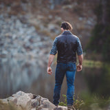 "The Porter" Reversible Leather Vest Savage Gentleman