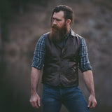 "The Porter" Reversible leather vest Savage Gentleman