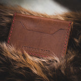 Handelsman plånbok- vintage brun lädervaror vilde herre 