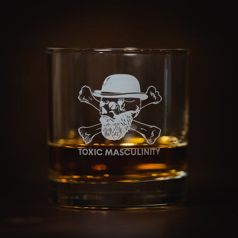 Toxic Masculinity Whiskey Glass Savage Gentleman 
