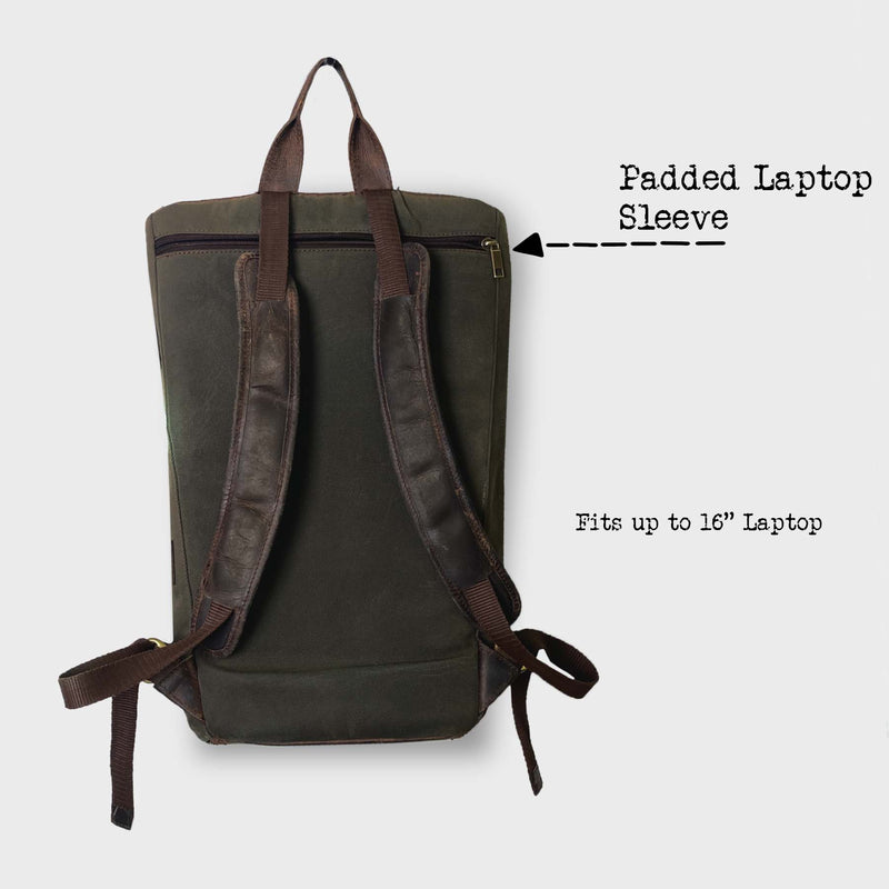 The Jack Backpack with padded laptop sleeve. Fits 16" MBP.