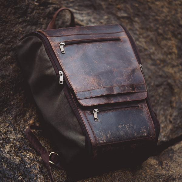 FR Fashion Co. 16 Men's Commuter Messenger Bag - Brown